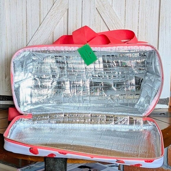 🆕 Kate Spade New York Insulated Cooler, Strawberry Pattern 🍓 - Picture 3 of 4